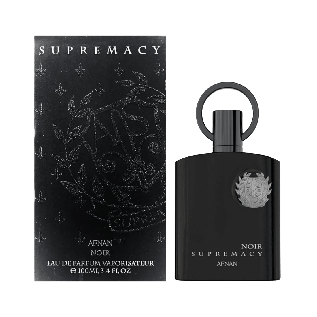 Afnan Supremacy Noir holziger Herrenduft mit Leder, Kiefer und Patchouli