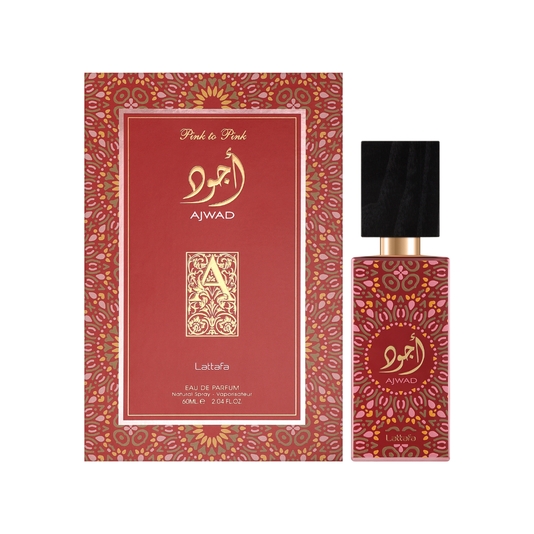 Lattafa Ajwad Pink To Pink fruchtig-floraler Damenduft mit Rose und Pfingstrose