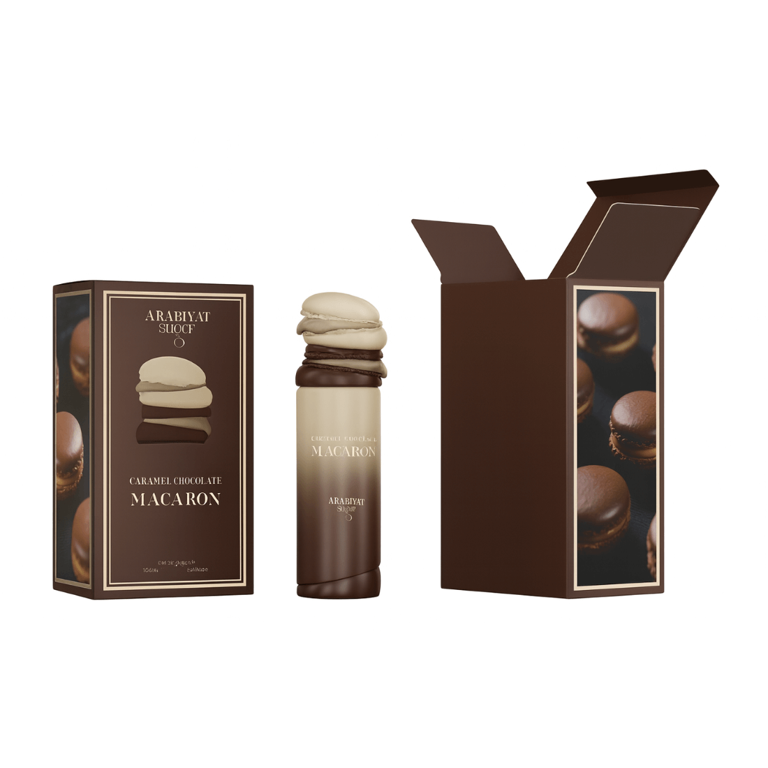 Arabiyat Sugar Caramel Chocolate Macaron langanhaltend mit süßer Macaron-Basis