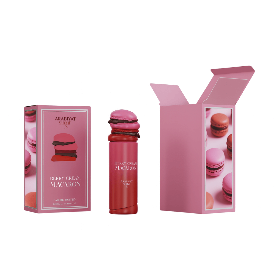 Arabiyat Sugar Berries Cream Macaron langanhaltend mit Dessertbasis und Moschus
