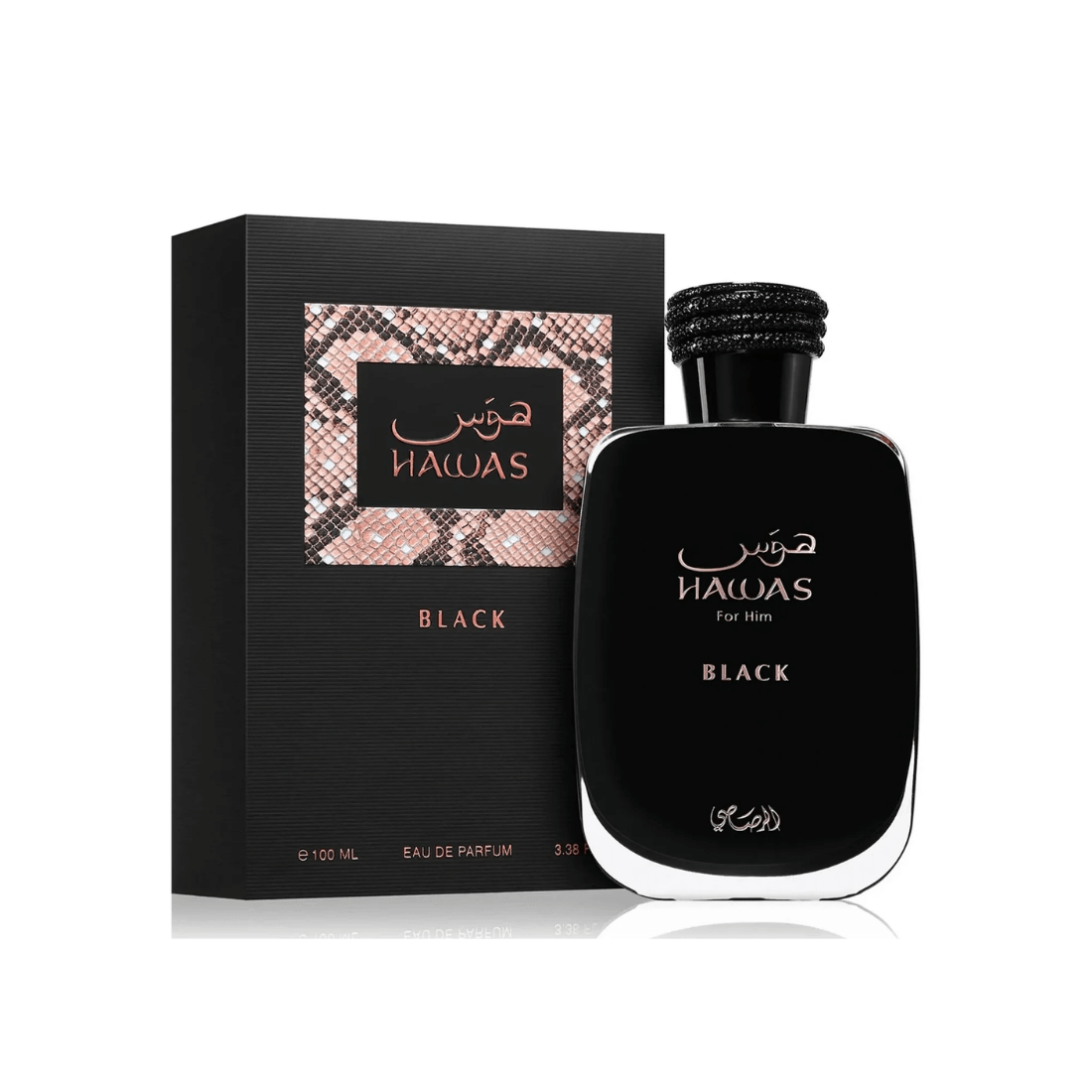 Rasasi Hawas Black Herrenduft mit Patchouli, Eichenmoos und Amber