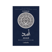 Lattafa Asad Zanzibar Sommerduft mit Vanille, Weihrauch und warmer Basis