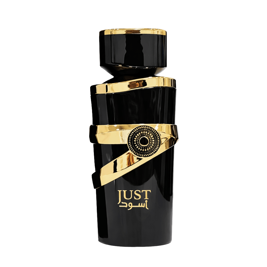 Fragrance World Just Aswad mit dunkler Würze, Amber und Holz
