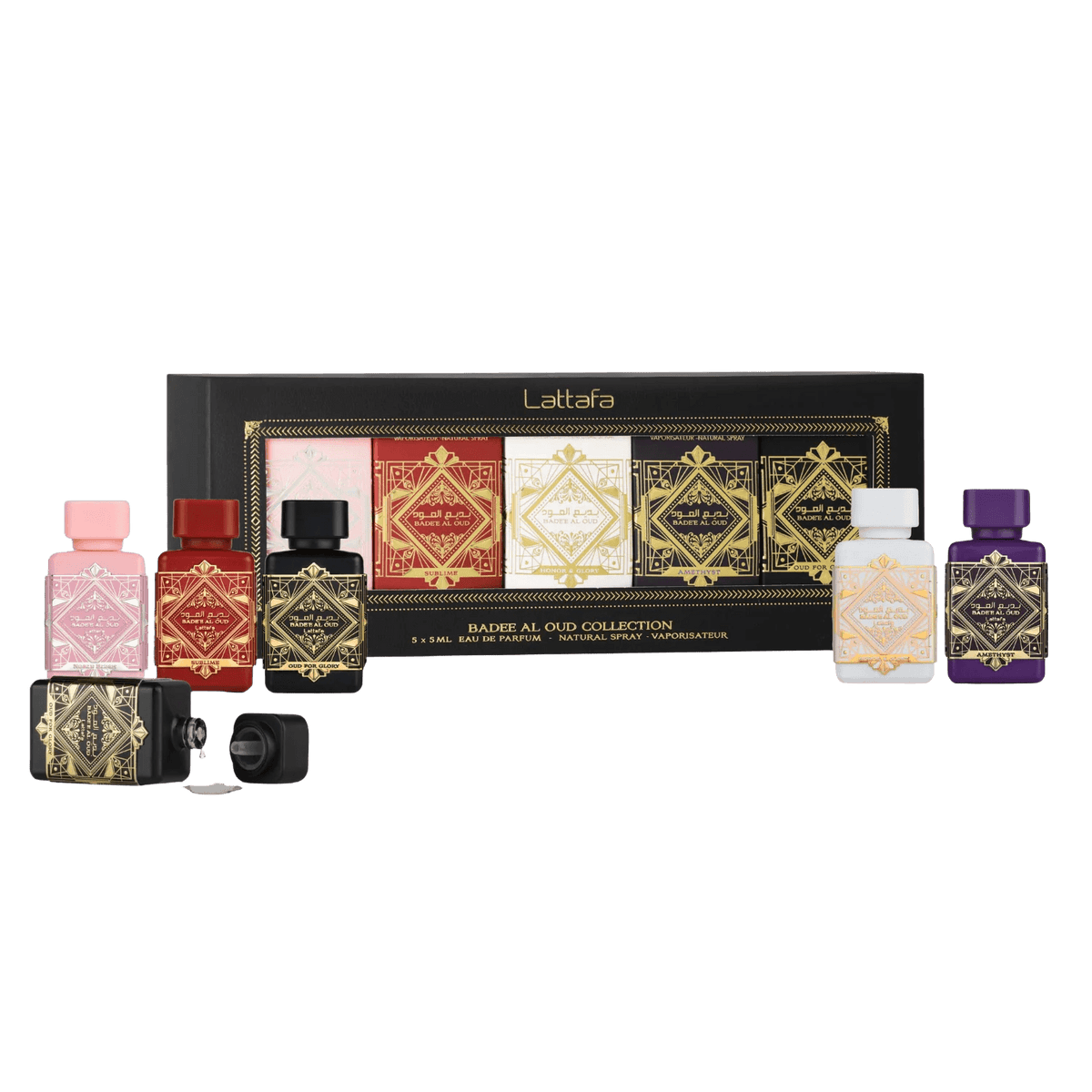 Lattafa Badee Al Oud Discovery Set arabische Duftauswahl mit Amber