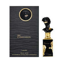 Lattafa His Confession Herrenduft mit Iris, Zypresse und Benzoin