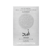 Lattafa Asad Zanzibar Limited Edition Herrenduft mit Amber, Sandelholz und Tonka