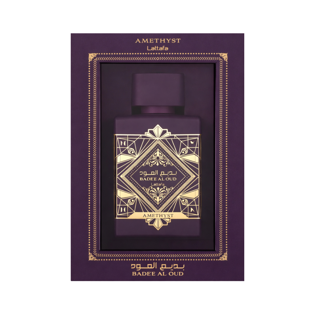 Lattafa Badee Al Oud Amethyst arabisches Parfum mit Amber und dunklem Holz